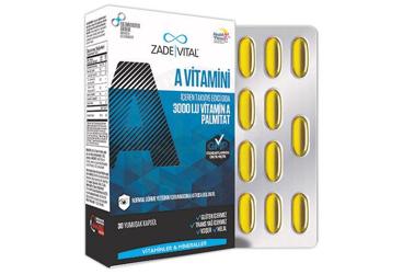 ZADE VITAL A VITAMINI KAPSUL 500 mg 30 kapsül/blister
