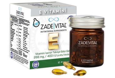 ZADE VITAL E VITAMINI PATLATILABILEN KAPSUL 25 kapsül/şişe