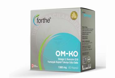 FORTHE OM-KO OMEGA3, KOENZIM Q10 TAKVIYE EDICI GIDA 60 kapsül