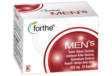 FORTHE MENS DEMIR DIKENI EKSTRESI, LEPIDYUM KOKU EKSTRESI, EPIMEDYUM EKSTRESI TAKVIYE EDICI GIDA 515 mg 30 kapsül
