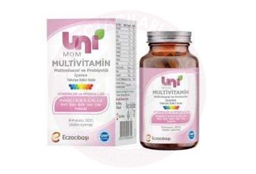 UNI MOM MULTIVITAMIN MULTIMINERAL VE PROBIYOTIK ICEREN TAKVIYE EDICI GIDA 30 kapsül