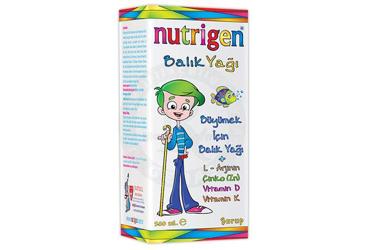 NUTRIGEN BALIK YAGI L-ARGININ CINKO VITAMIN D VITAMIN K SURUP 200 ml şişe