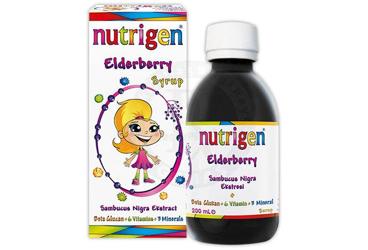 NUTRIGEN ELDERBERRY SAMBUCUS NIGRA EKSTRAKTI, BETA GLUKAN, VITAMIN VE MINERAL ICEREN TAKVIYE EDICI GIDA 200 ml şişe