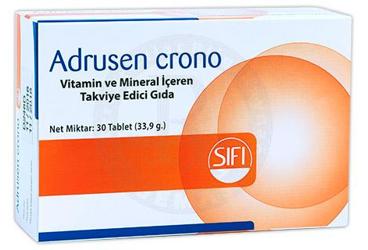 ADRUSEN CRONO VITAMIN VE MINERAL ICEREN TAKVIYE EDICI GIDA 30 tablet