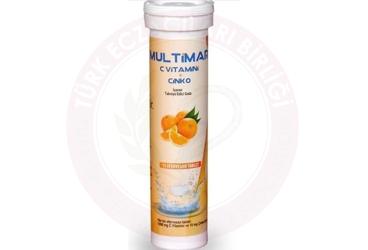 MULTIMAR C VITAMINI, CINKO ICEREN EFERVESAN TABLET 15 tablet