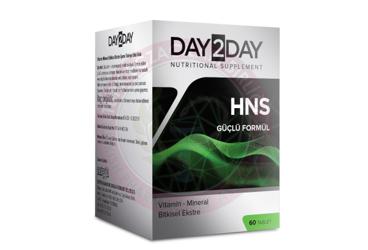 DAY2DAY HNS GUCLU FORMUL VITAMIN MINERAL BITKISEL EKSTRE ICEREN TAKVIYE EDICI GIDA 60 tablet