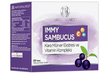 NATURALNEST IMMY SAMBUCUS SASE KARA MURVER EKSTRESI VE VITAMIN KOMPLEKS 20 saşe