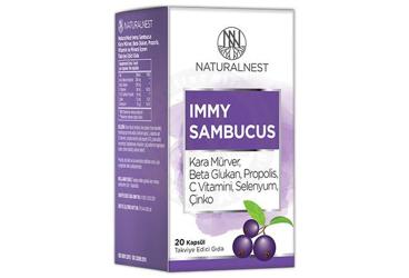 NATURALNEST IMMY SAMBUCUS TAKVIYE EDICI GIDA KAPSUL 20 kapsül