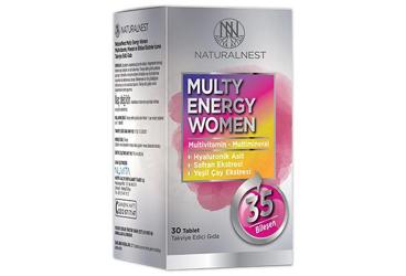 NATURALNEST MULTY ENERGY WOMEN TABLET MULTIVITAMIN, MINERAL VE BITKISEL EKSTRELER ICEREN TAKVIYE EDICI GIDA 30 tablet
