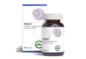 MASC KALSIYUM, MAGNEZYUM, VITAMIN C, CINKO KAPSUL 60 kapsül
