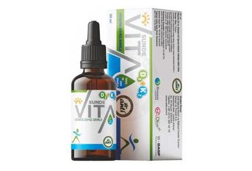 SUNDE VITA K2+D3 DAMLA VITAMIN D3 & VITAMIN K2 ICEREN TAKVIYE EDICI GIDA 30 ml