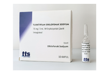 TÜRKTIPSAN DİKLOFENAK SODYUM 75 MG/3 ML IM ENJEKSİYONLUK ÇÖZELTİ, 4 ADET