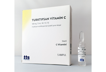 Turktıpsan Vitamin C 500 mg/5 mL IV Enjeksiyonluk/İnfüzyonluk Çözelti, 5 ADET