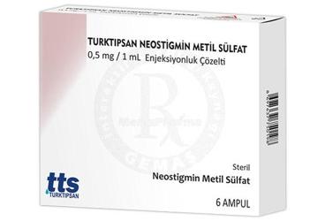 TÜRKTIPSAN NEOSTİGMİN METİL SÜLFAT 0.5 MG/1 ML ENJEKSİYONLUK ÇÖZELTİ, 6 ADET