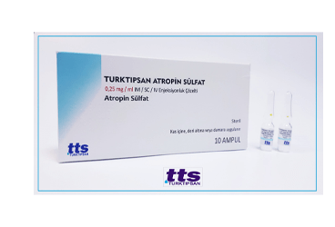 TURKTIPSAN ATROPİN SÜLFAT 0.25 MG/ML IM/SC/IV ENJEKSİYONLUK ÇÖZELTİ, 10 ADET