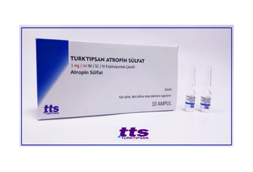 TURKTIPSAN ATROPİN SÜLFAT 1 MG/ML IM/SC/IV ENJEKSİYONLUK ÇÖZELTİ, 10 ADET