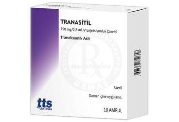 TRANASİTİL 250MG/2,5 ML IV ENJEKSİYONLUK ÇÖZELTİ, 10 ADET