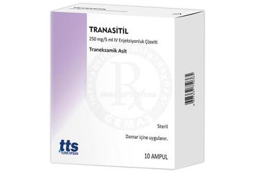TRANASİTİL 250MG/5 ML IV ENJEKSİYONLUK ÇÖZELTİ, 10 ADET