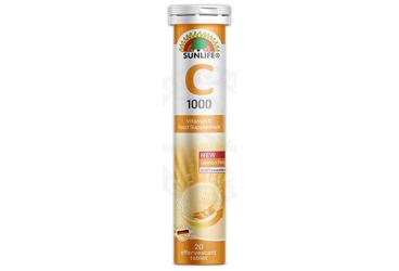SUNLIFE VITAMIN C EFERVESAN TABLET 1000 mg 20 tablet