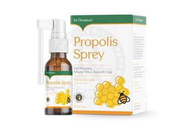 DR THOMSON PROPOLIS SPREY SAF PROPOLIS, MEYAN KOKU, KARANFIL YAGI ICEREN TAKVIYE EDICI GIDA 20 ml şişe