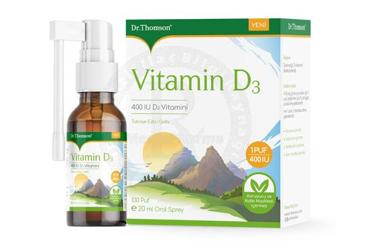 DR THOMSON VITAMIN D3 ICEREN TAKVIYE EDICI GIDA 400 IU 20 ml şişe