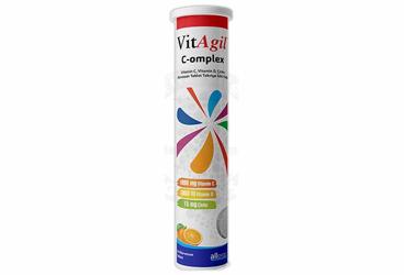 VITAGIL C-OMPLEX VITAMIN C, VITAMIN D VE CINKO ICEREN TAKVIYE EDICI GIDA 20 tablet