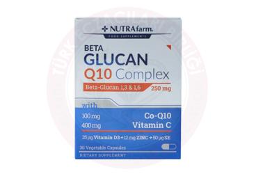 NUTRAFARM BETA GLUCAN Q10 COMPLEX TAKVIYE EDICI GIDA KAPSUL 30 kapsül