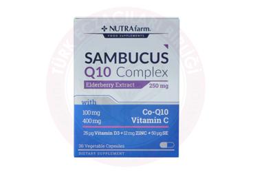 NUTRAFARM SAMBUCUS Q10 COMPLEX TAKVIYE EDICI GIDA KAPSUL 30 kapsül