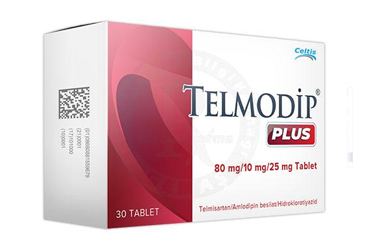 TELMODİP PLUS 80 MG/10 MG/25 MG TABLET, 30 TABLET