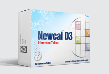 NEWCAL D3 1200 MG/800 IU EFERVESAN TABLET, 45 ADET