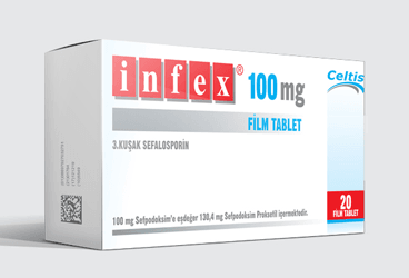 INFEX 100 MG FILM TABLET, 20 ADET