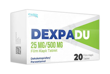 DEXPADU 25MG/500MG FILM KAPLI TABLET, 20 ADET