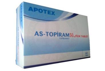 AS-TOPIRAM 50 MG FILM TABLET, 60 ADET