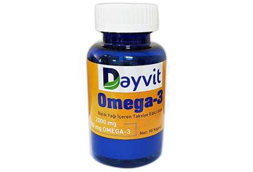 DAYVIT OMEGA 3 YETISKIN BALIK YAGI ICEREN TAKVIYE EDICI GIDA 90 kapsül