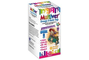 MULTIVER OMEGA 3 BALIK YAGI L-ARJININ UZUM CEKIRDEGI ICEREN TAKVIYE EDICI GIDA 150 ml şişe