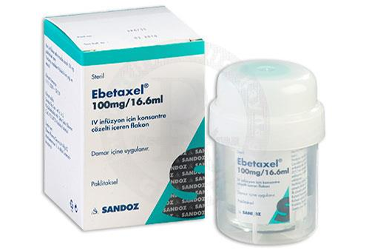 EBETAXEL 100 MG/16.6 ML IV INFÜZYON IÇIN KONSANTRE ÇÖZELTI IÇEREN FLAKON, 1 ADET