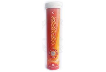 TERAPEX VITAMIN C, CINKO VE VITAMIN D ICEREN TAKVIYE EDICI GIDA EFERVESAN TABLET 20 tablet
