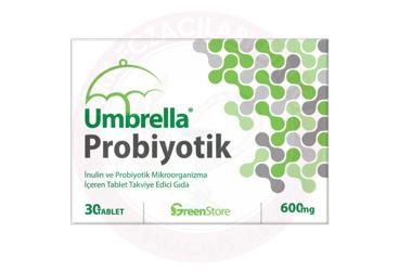 UMBRELLA INULIN VE PROBIYOTIK ICEREN TAKVIYE EDICI GIDA TABLET 30 tablet