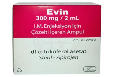 EVIN 300 MG/2 ML I.M. ENJEKSIYON IÇIN ÇÖZELTI IÇEREN AMPUL ,AMPUL, 5 ADET