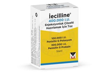 IECILLINE 400.000 IU IM ENJEKSİYONLUK ÇÖZELTİ HAZIRLAMAK İÇİN TOZ, 1 ADET