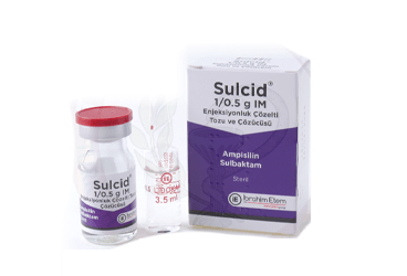 Sulcid 1 g/0.5 g IM Enjeksiyonluk Çözelti Tozu ve Çözücüsü