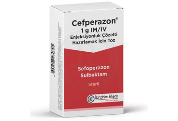 CEFPERAZON 1G/1G IM/IV ENJEKSIYONLUK ÇÖZELTİ HAZIRLAMAK IÇIN TOZ, FLAKON, 1 ADET, 1 AMPUL