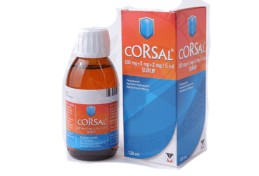 CORSAL 120 MG + 5 MG + 2 MG/5 ML SURUP, 120 ML