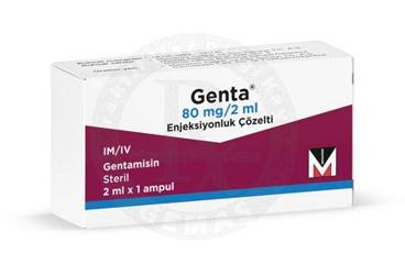 GENTA 80 MG/2 ML IM/IV ENJEKSİYONLUK ÇÖZELTİ, 1 ADET