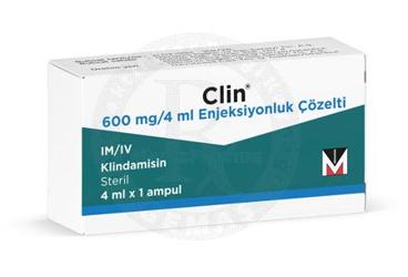 CLIN 600 MG/4 ML ENJEKSİYONLUK ÇÖZELTİ, 1 ADET