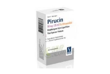 PIRUCIN 50 MG/25 ML IV INTRAVESIKAL ENJEKSİYON ICIN LIYOFİLİZE TOZ ICEREN FLAKON, 1 ADET