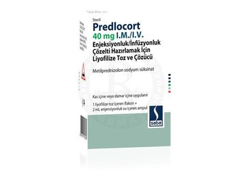 Predlocort 40 mg I.M./I.V. Enjeksiyonluk/İnfüzyonluk Çözelti Hazırlamak İçin Liyofilize Toz ve Çözücü (1 adet toz içeren flakon + 1 adet çözücü içeren ampul)