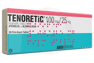 TENORETIC 100 MG/25 MG FILM TABLET, 28 ADET