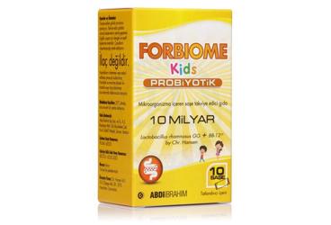 FORBIOME KIDS PROBIYOTIK MIKROORGANIZMA ICEREN TAKVIYE EDICI GIDA 10 saşe