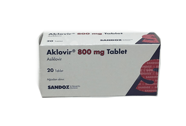 AKLOVIR 800 MG TABLET, 20 ADET